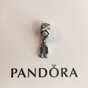 Pandora ballerina shoes charm with stones